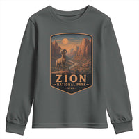 Zion National Park Youth Sweatshirt Vintage The Narrows Utah Bighorn Sheep