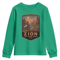 Zion National Park Youth Sweatshirt Vintage The Narrows Utah Bighorn Sheep