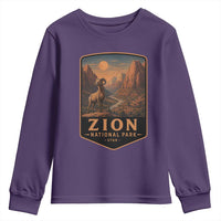Zion National Park Youth Sweatshirt Vintage The Narrows Utah Bighorn Sheep