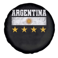 Argentina Champions 2026 4th Star Spare Tire Cover Vintage Sol De May and Stripes