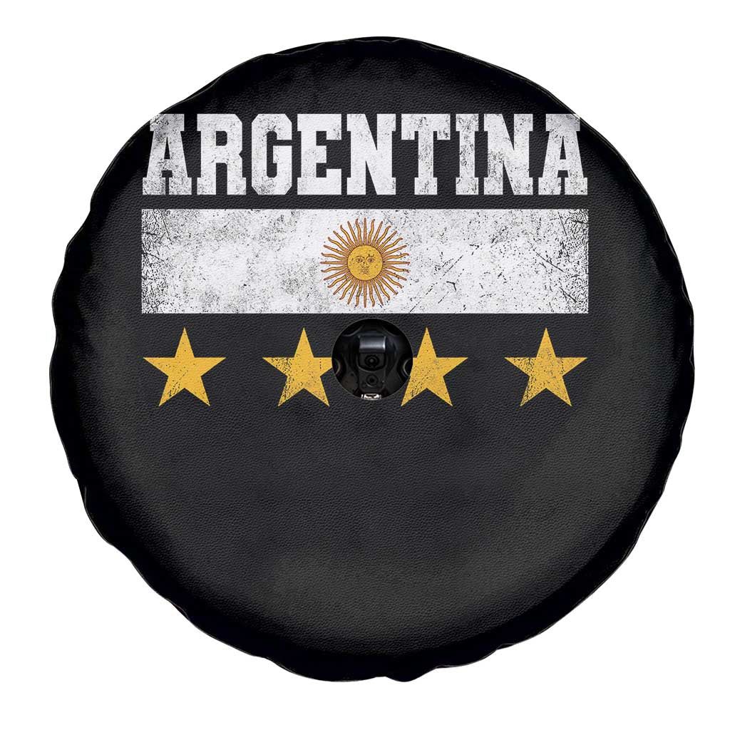 Argentina Champions 2026 4th Star Spare Tire Cover Vintage Sol De May and Stripes