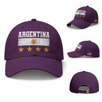 Argentina Champions 2026 4th Star Baseball Cap Vintage Sol De May and Stripes