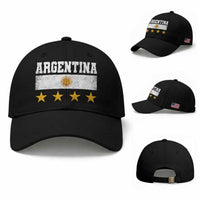 Argentina Champions 2026 4th Star Baseball Cap Vintage Sol De May and Stripes