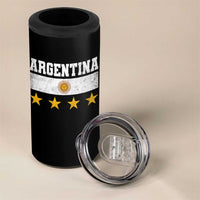 Argentina Champions 2026 4th Star 4 in 1 Can Cooler Tumbler Vintage Sol De May and Stripes