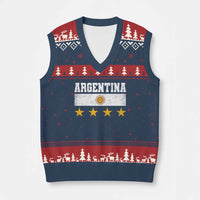 Argentina Champions 2026 4th Star V-Neck Knit Sweater Vest Vintage Sol De May and Stripes