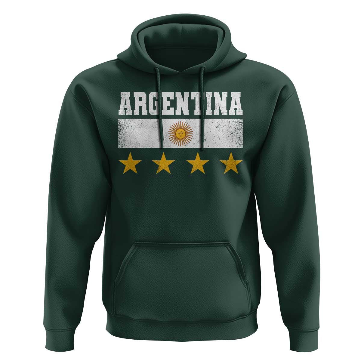 Argentina Champions 2026 4th Star Hoodie Vintage Sol De May and Stripes
