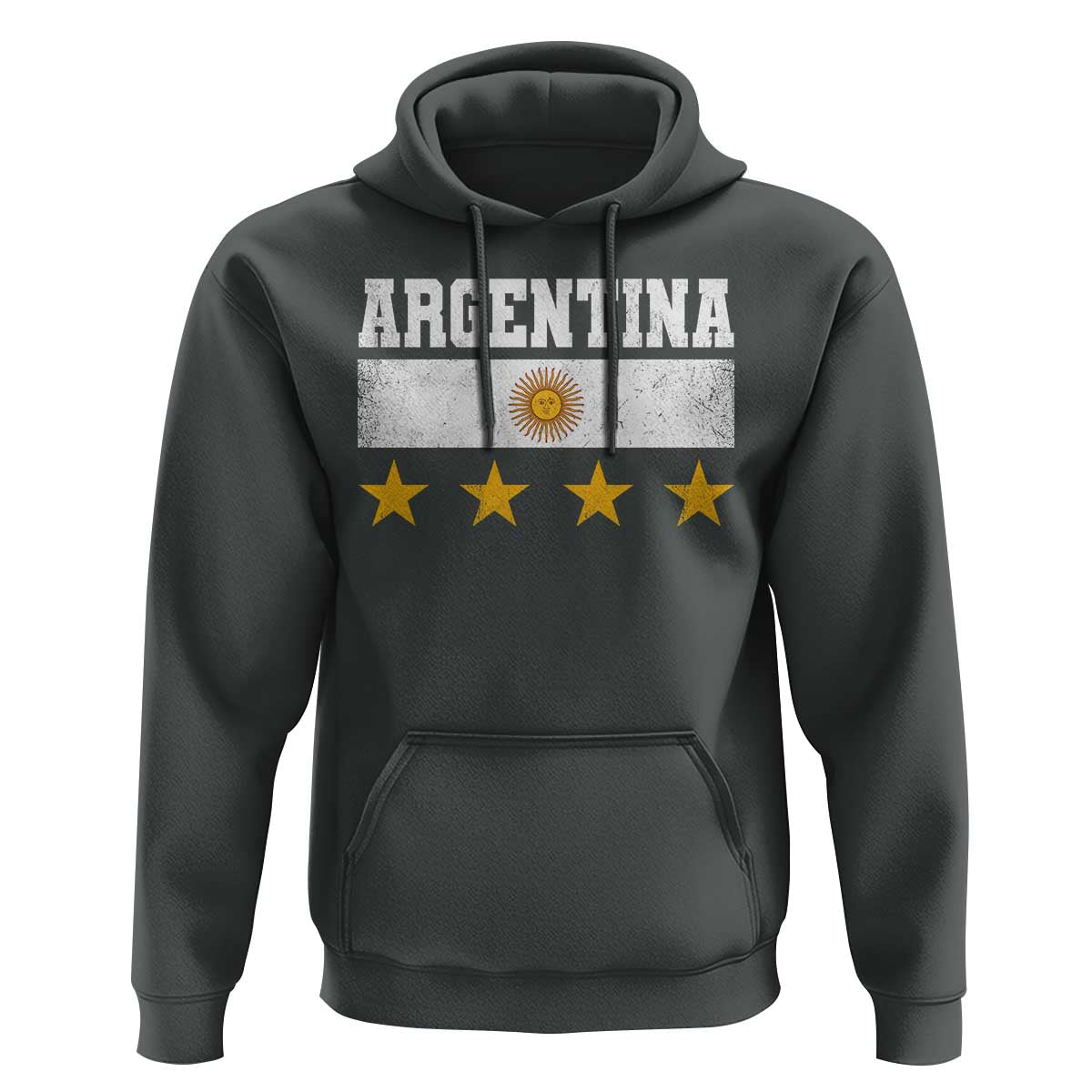 Argentina Champions 2026 4th Star Hoodie Vintage Sol De May and Stripes