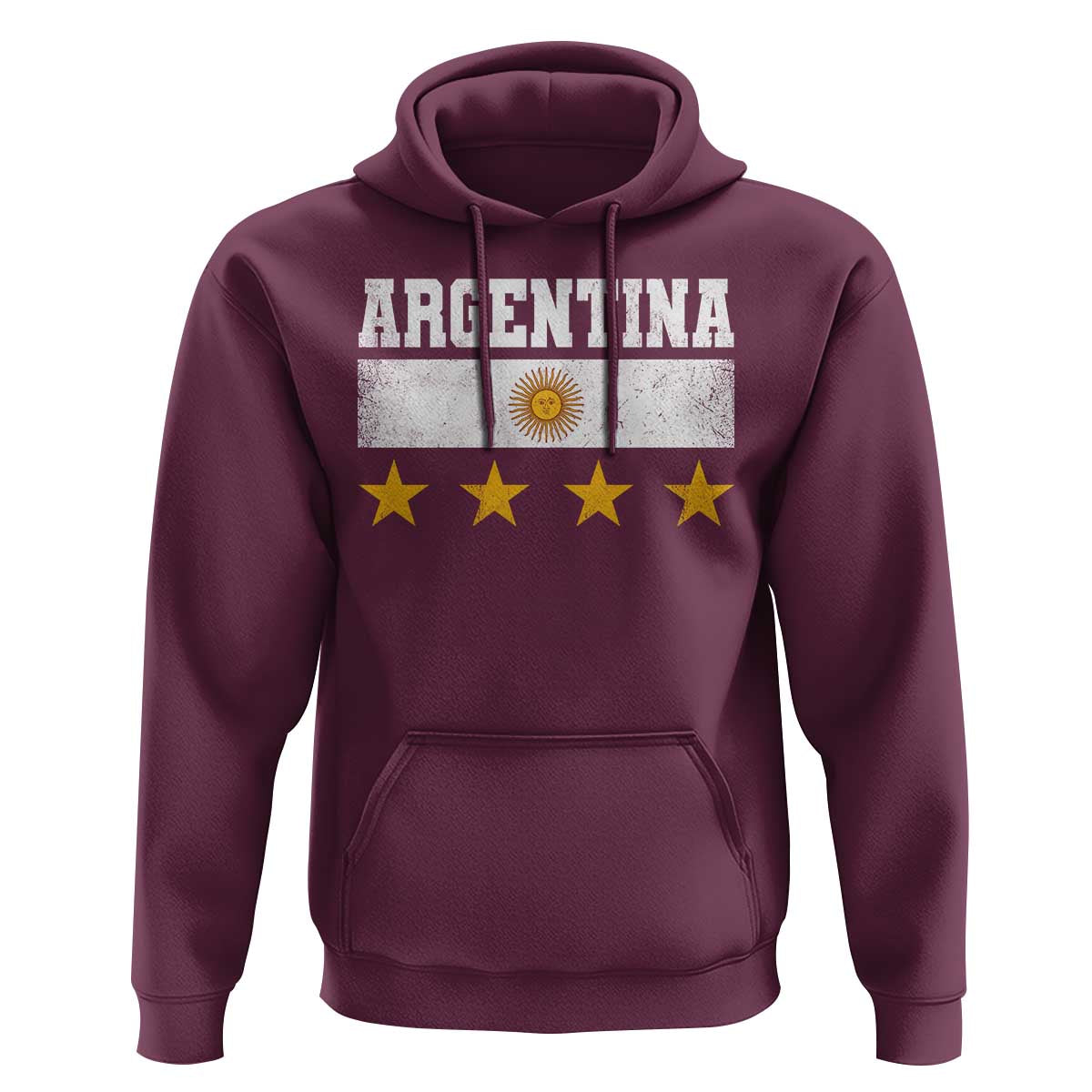 Argentina Champions 2026 4th Star Hoodie Vintage Sol De May and Stripes