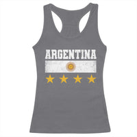 Argentina Champions 2026 4th Star Racerback Tank Top Vintage Sol De May and Stripes