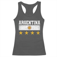 Argentina Champions 2026 4th Star Racerback Tank Top Vintage Sol De May and Stripes