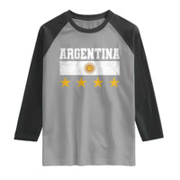 Argentina Champions 2026 4th Star Raglan Shirt Vintage Sol De May and Stripes