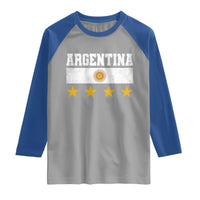 Argentina Champions 2026 4th Star Raglan Shirt Vintage Sol De May and Stripes