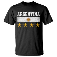 Argentina Champions 2026 4th Star T Shirt Vintage Sol De May and Stripes