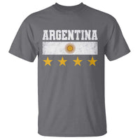 Argentina Champions 2026 4th Star T Shirt Vintage Sol De May and Stripes
