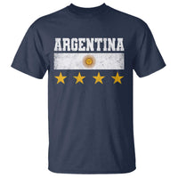 Argentina Champions 2026 4th Star T Shirt Vintage Sol De May and Stripes