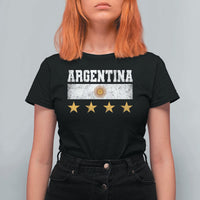 Argentina Champions 2026 4th Star T Shirt For Women Vintage Sol De May and Stripes