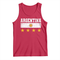 Argentina Champions 2026 4th Star Tank Top Vintage Sol De May and Stripes
