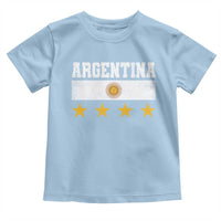 Argentina Champions 2026 4th Star Toddler T Shirt Vintage Sol De May and Stripes