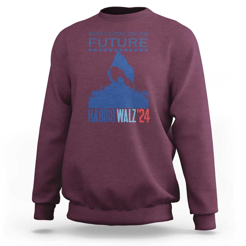Harris Walz'24 Sweatshirt We're Fighting For Our Future Women's Right - Wonder Print Shop