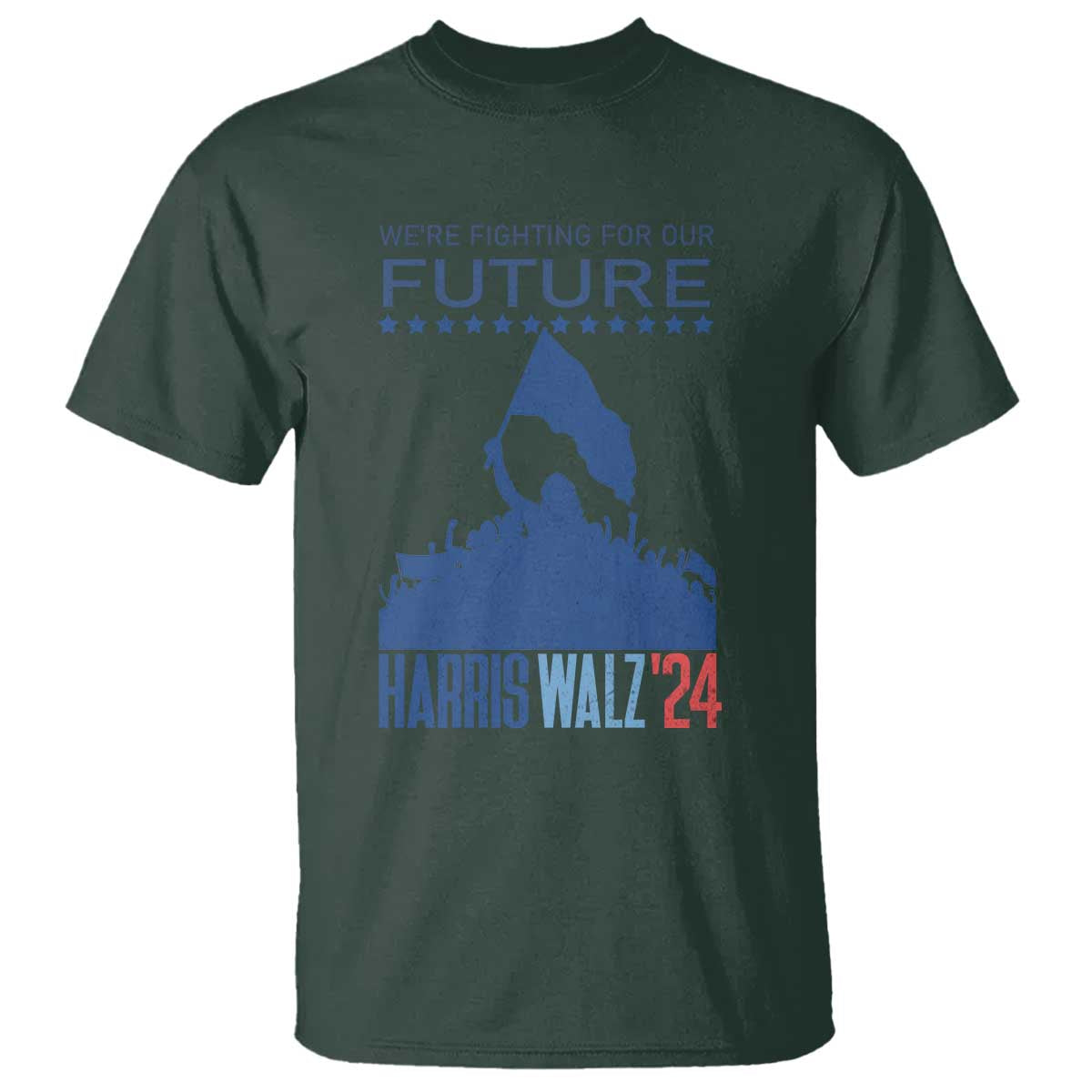 Harris Walz'24 T Shirt We're Fighting For Our Future Women's Right - Wonder Print Shop
