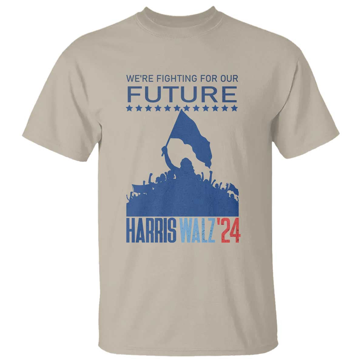 Harris Walz'24 T Shirt We're Fighting For Our Future Women's Right - Wonder Print Shop