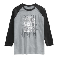 Funny Government 2nd Amendment Raglan Shirt If I Had 12 Guns And The Government Takes 6 Vintage American Flag