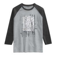 Funny Government 2nd Amendment Raglan Shirt If I Had 12 Guns And The Government Takes 6 Vintage American Flag