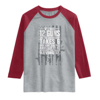 Funny Government 2nd Amendment Raglan Shirt If I Had 12 Guns And The Government Takes 6 Vintage American Flag