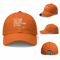 Senior Mom Class of 2027 Baseball Cap Funny It Is Fine I Am Fine Everything Is Fine
