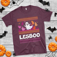 Funny Halloween Lesbian T Shirt Lesboo Ghost Bat LGBT Graveyard - Wonder Print Shop