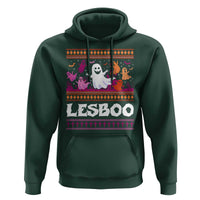Funny Halloween Lesbian Hoodie Lesboo Ghost Bat LGBT Graveyard