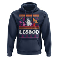 Funny Halloween Lesbian Hoodie Lesboo Ghost Bat LGBT Graveyard
