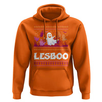 Funny Halloween Lesbian Hoodie Lesboo Ghost Bat LGBT Graveyard