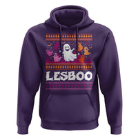 Funny Halloween Lesbian Hoodie Lesboo Ghost Bat LGBT Graveyard