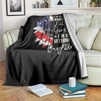 I Am Not Just Daddys Little Girl I Am A Veterans Daughter Throw Blanket American Flag - Wonder Print Shop