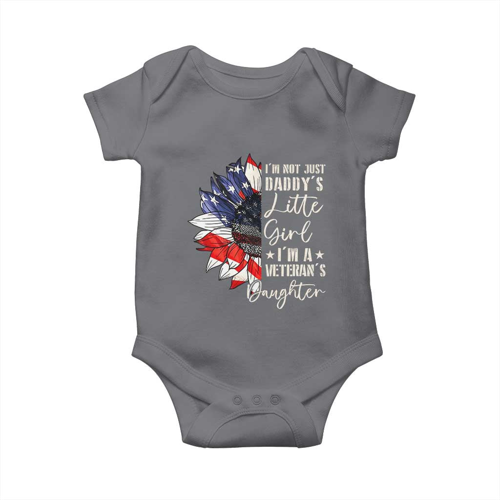 I Am Not Just Daddys Little Girl I Am A Veterans Daughter Baby Onesie American Flag - Wonder Print Shop