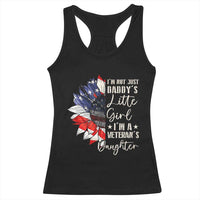 I Am Not Just Daddys Little Girl I Am A Veterans Daughter Racerback Tank Top American Flag - Wonder Print Shop