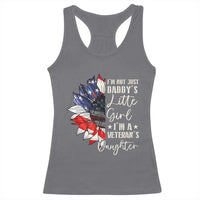 I Am Not Just Daddys Little Girl I Am A Veterans Daughter Racerback Tank Top American Flag - Wonder Print Shop