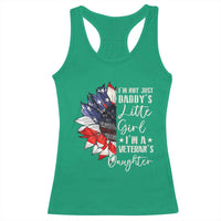 I Am Not Just Daddys Little Girl I Am A Veterans Daughter Racerback Tank Top American Flag - Wonder Print Shop