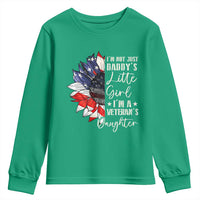 I Am Not Just Daddys Little Girl I Am A Veterans Daughter Youth Sweatshirt American Flag - Wonder Print Shop