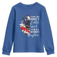 I Am Not Just Daddys Little Girl I Am A Veterans Daughter Youth Sweatshirt American Flag - Wonder Print Shop
