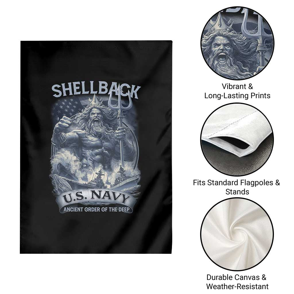 Navy Veteran Garden Flag King Neptune Shellback Ancient Order Of The Deep - Wonder Print Shop