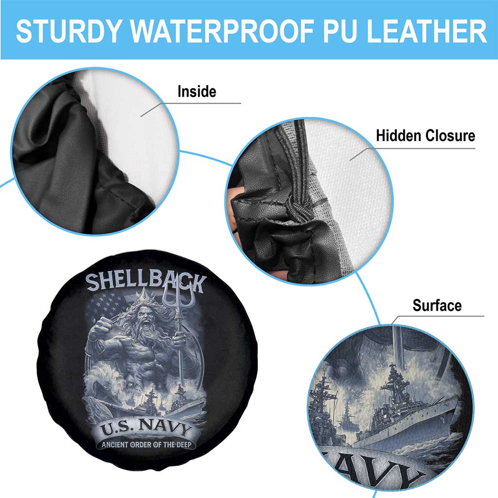 Navy Veteran Spare Tire Cover King Neptune Shellback Ancient Order Of The Deep - Wonder Print Shop