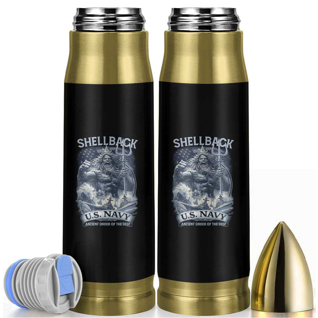 Navy Veteran Bullet Tumbler King Neptune Shellback Ancient Order Of The Deep - Wonder Print Shop