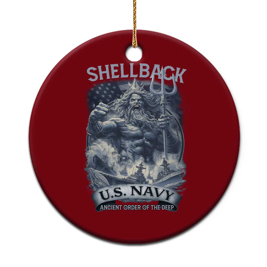 Navy Veteran Ceramic Ornament King Neptune Shellback Ancient Order Of The Deep - Wonder Print Shop