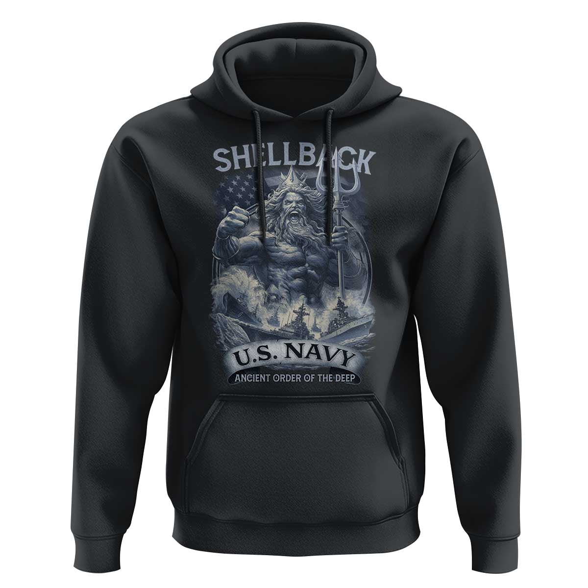 Navy Veteran Hoodie King Neptune Shellback Ancient Order Of The Deep - Wonder Print Shop