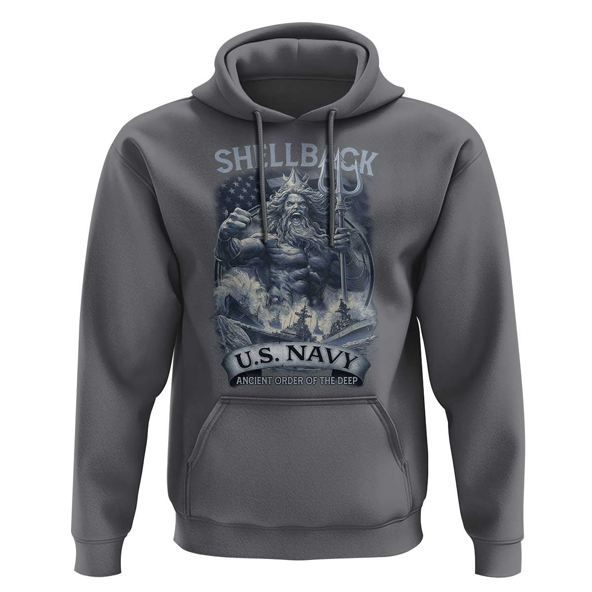 Navy Veteran Hoodie King Neptune Shellback Ancient Order Of The Deep - Wonder Print Shop