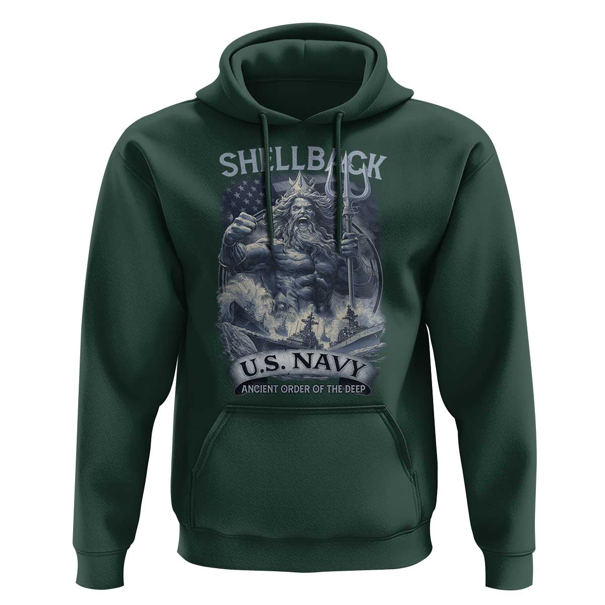 Navy Veteran Hoodie King Neptune Shellback Ancient Order Of The Deep - Wonder Print Shop
