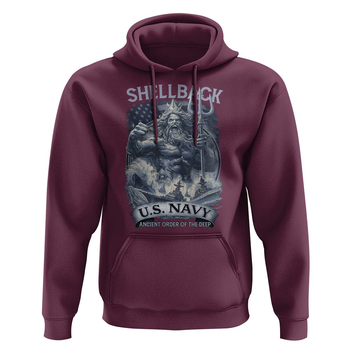 Navy Veteran Hoodie King Neptune Shellback Ancient Order Of The Deep - Wonder Print Shop