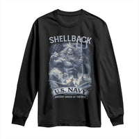 Navy Veteran Long Sleeve Shirt King Neptune Shellback Ancient Order Of The Deep - Wonder Print Shop